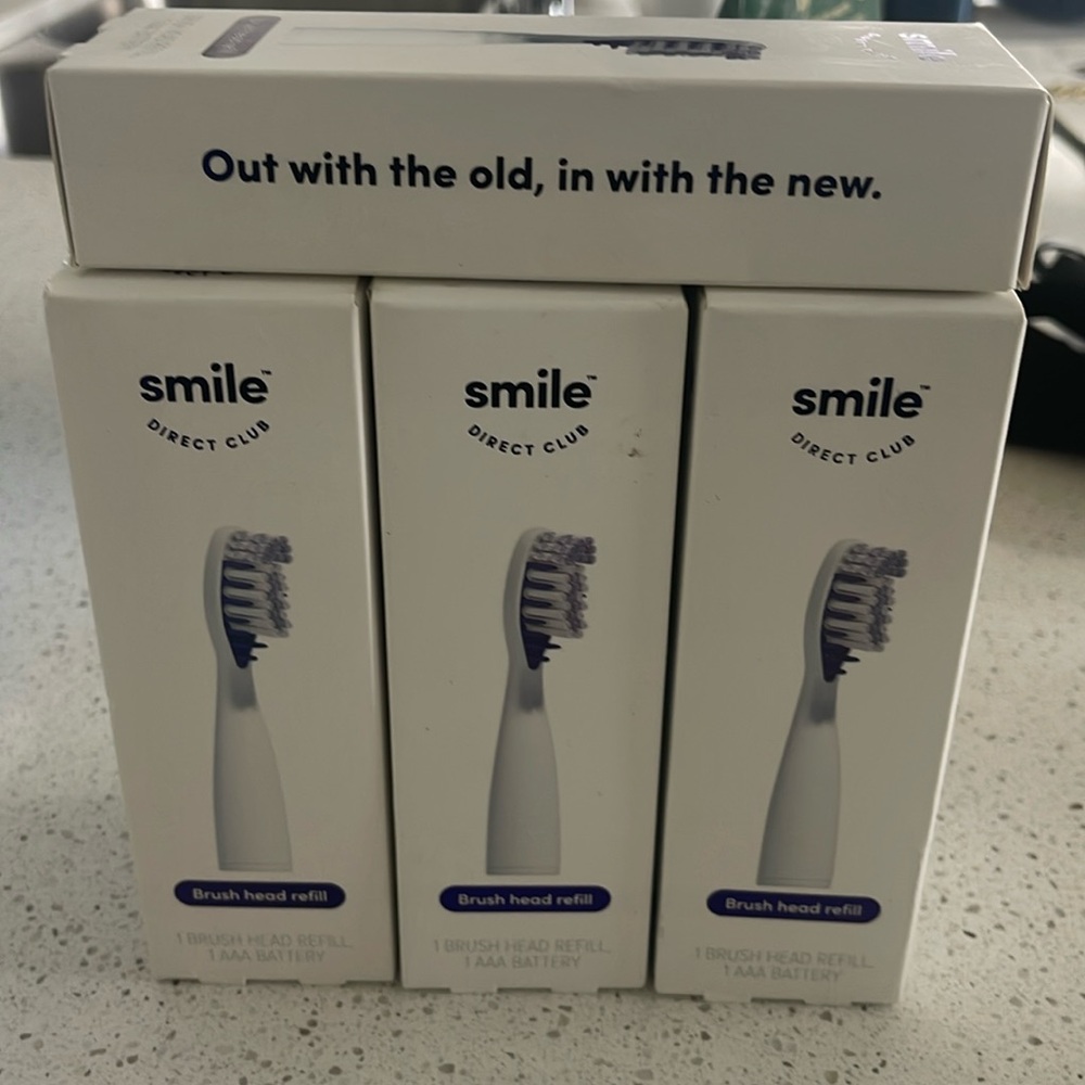 Replacement Brush Heads for Smile Soft Bristles, 6-Pack, White